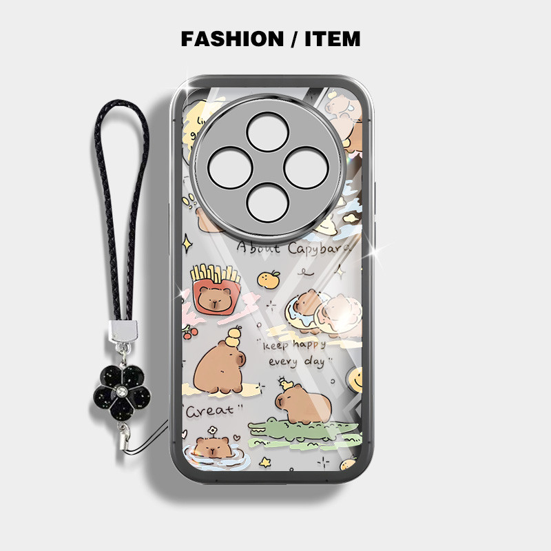 Ốp Điện Thoại YBD Cho Tecno Spark 30C Kl5 Kl5n Họa Tiết Chuột Lang Hoạt Hình Vui Nhộn Và Dễ Thương Có Dây Treo