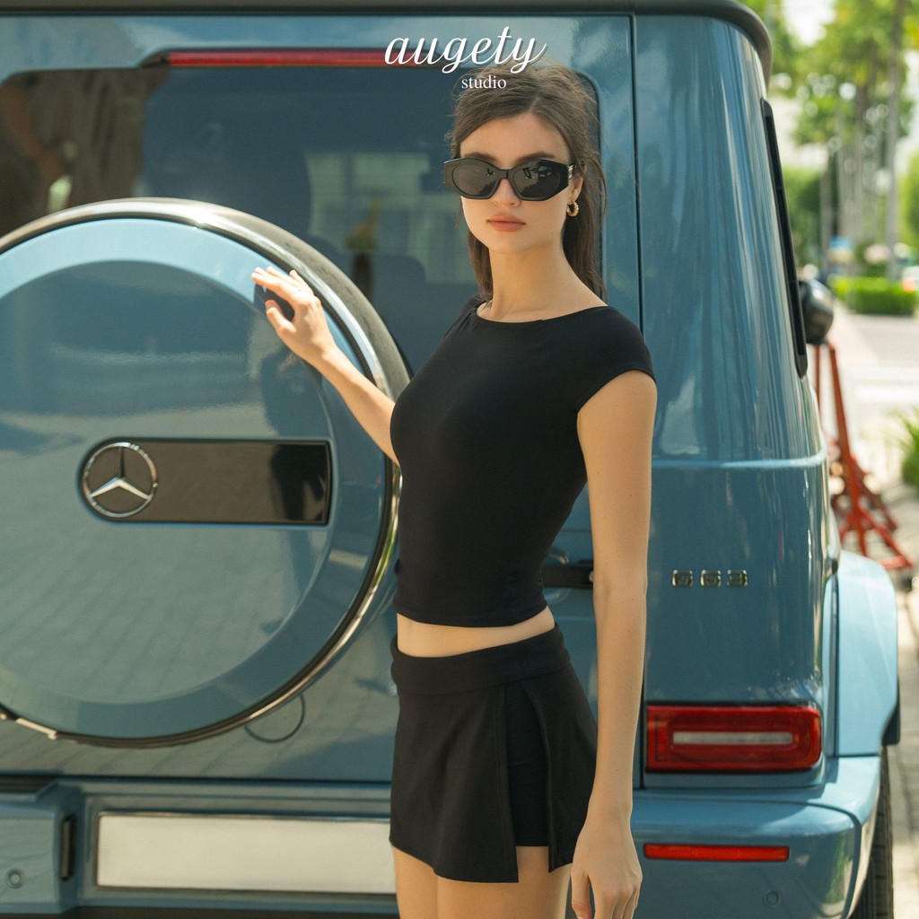 Chân Váy Quần Ngắn Xẻ Tà Gập Lưng Augety Studio, RILEY Skort