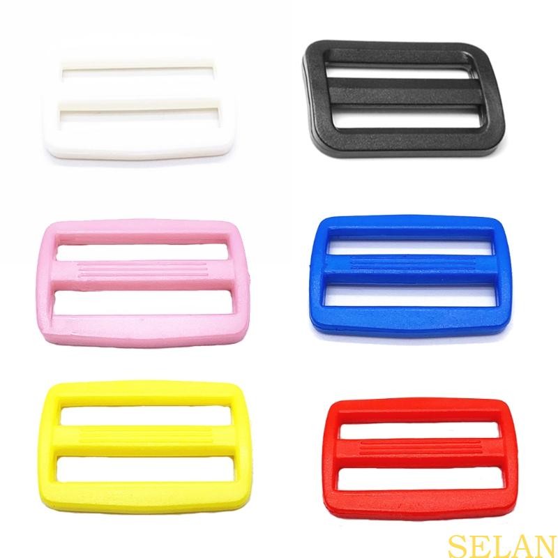 10Pcs Plastic Tri-Glide Slide Buckle Adjustable Webbing Slider for Belt Backpack