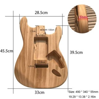 Bộ phận đàn Guitar điện FANGHUI, Thân thùng đàn Guitar được đánh bóng phong, Loại gỗ bền Dễ dàng lắp đặt Chất liệu xô đàn Guitar điện