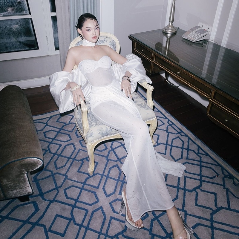 Cutenew Váy Maxi Thường Ngày Mất Tay Skinny Lưng Quấn Mông Cá Tính Nhìn Mỏng Hơn Câu Lạc Bộ Đa Năng Đảng Bầu Không Khí Phong Cách 2024 Nóng Mới