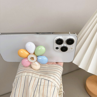 Đơn Giản Hoa Tròn Từ Tính Giá Đỡ Điện Thoại Cho IPhone 16 15 14 13 12 Pro Max 14 Plus Có Thể Gập Lại Pop Ring Grip Co Giãn Để Bàn Đứng P4