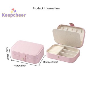 [Keepcheer] Hộp lưu trữ trang sức du lịch di động Hộp lưu trữ bằng da cho vòng cổ Vòng đeo tay Vòng trang sức tai Hộp chống bụi [Mới]