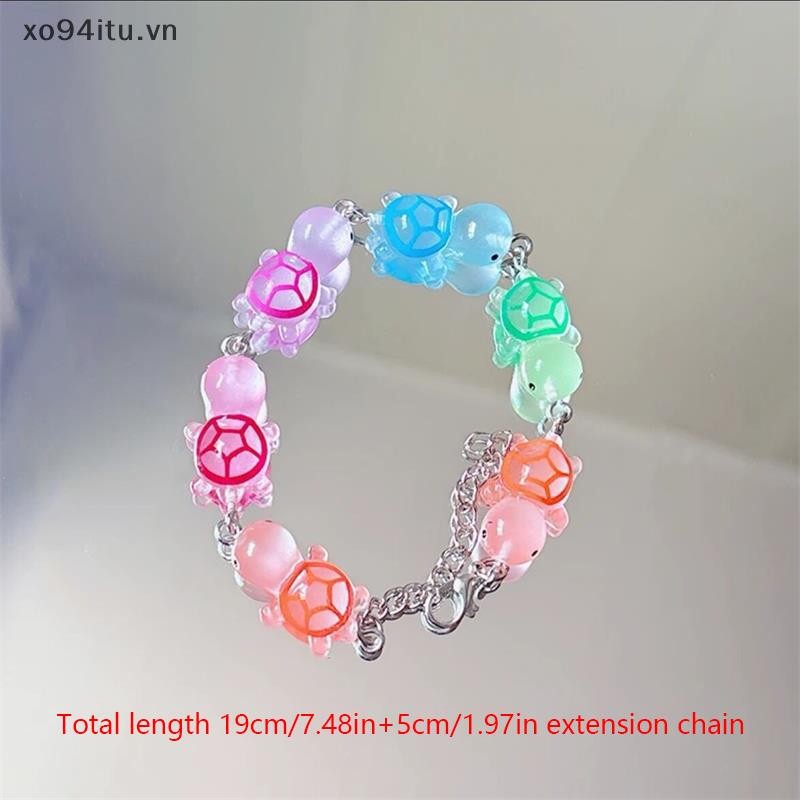 Xoitu Hoạt Hình Ngộ nghĩnh Dạ Quang Vòng Tay Rùa Nhiều Màu Phát Sáng Trong Bóng Tối Dopamine Phù Hợp Với Vòng Tay Có Thể Điều Chỉnh Cặp Đôi Phụ Kiện Quà Tặng VN