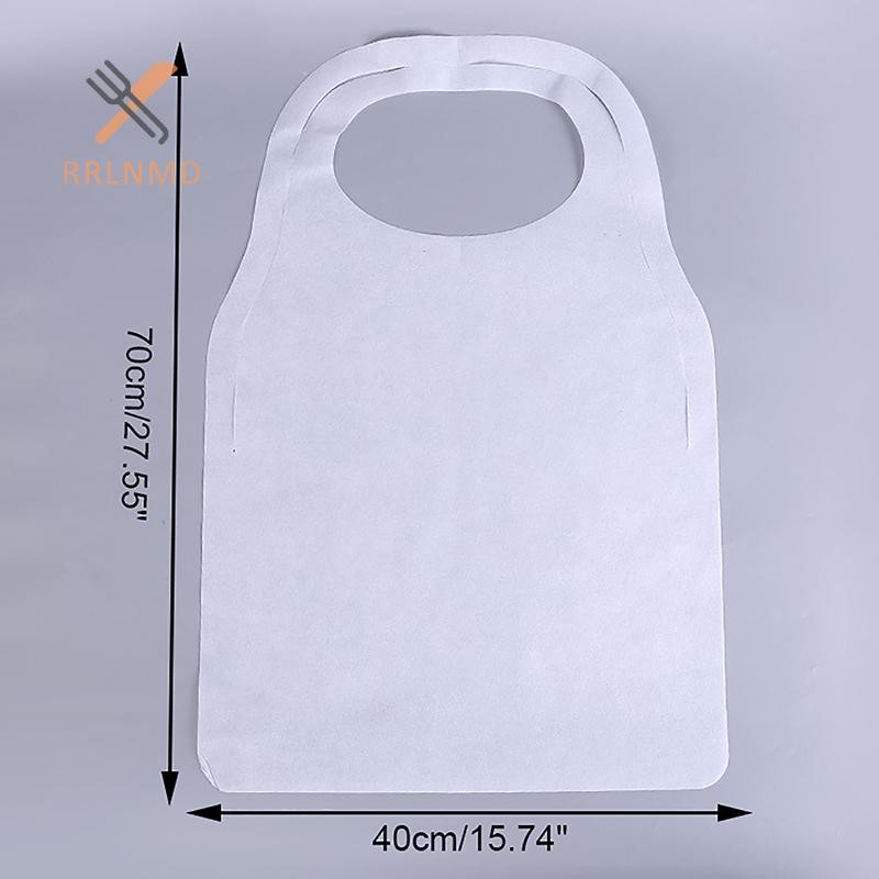 Rrlnmd 10 Chiếc Tạp Dề Dùng Một Lần Cho Lẩu Chống Dầu Chống Bẩn Tạp Dề Người Lớn Di Động Vệ Sinh Nấu Ăn Không Dệt Chống Thấm Nước Delanta MỚI