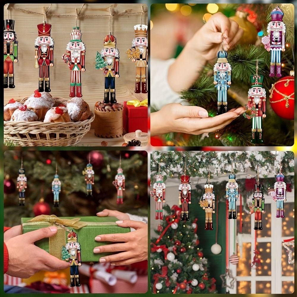 Đồ trang trí treo gỗ Giáng sinh YOFFOR,