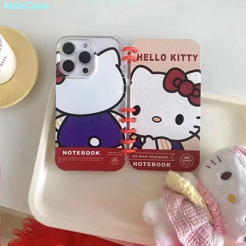 Ốp Thiết Kế Sách Sổ Tay Tương Thích Cho iPhone 17 Air Pro Max Ốp Điện Thoại Sách Mickey Minnie Daisy Hello Kitty Mèo Giai Điệu Gấu Bơ Hoạt Hình Dễ Thương Lật Vỏ Mềm