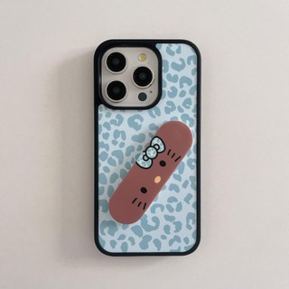 Ốp Lưng Cứng Tương Thích Với iPhone 13 13Pro 13ProMax 14 14Pro 14ProMax 15 15Pro 15ProMax 16 16Pro 16ProMax Ốp Họa Tiết In Da Báo Xanh
