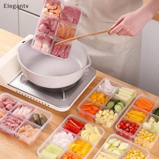 EGN Trong Suốt 6 Lưới Hộp Bảo Quản Tủ Lạnh Dung Tích Lớn Hộp Bảo Quản Thịt Thực Phẩm Dụng Cụ Nhà Bếp N