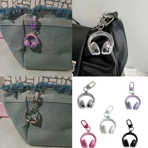 Móc khóa nhựa hiện đại XGB có chi tiết tai nghe Túi đa năng Trang trí cho ba lô Điện thoại Vật dụng cá nhân
