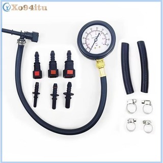 XOITU Hệ thống nhiên liệu ô tô Đồng hồ đo áp suất xe máy Công cụ kiểm tra áp suất ô tô 0-100PSI 6.3 / 7.89 / 9.49 Có van VN