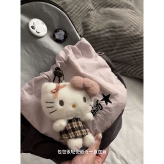 Ba lô thời trang màu hồng xám Ba lô dung tích lớn