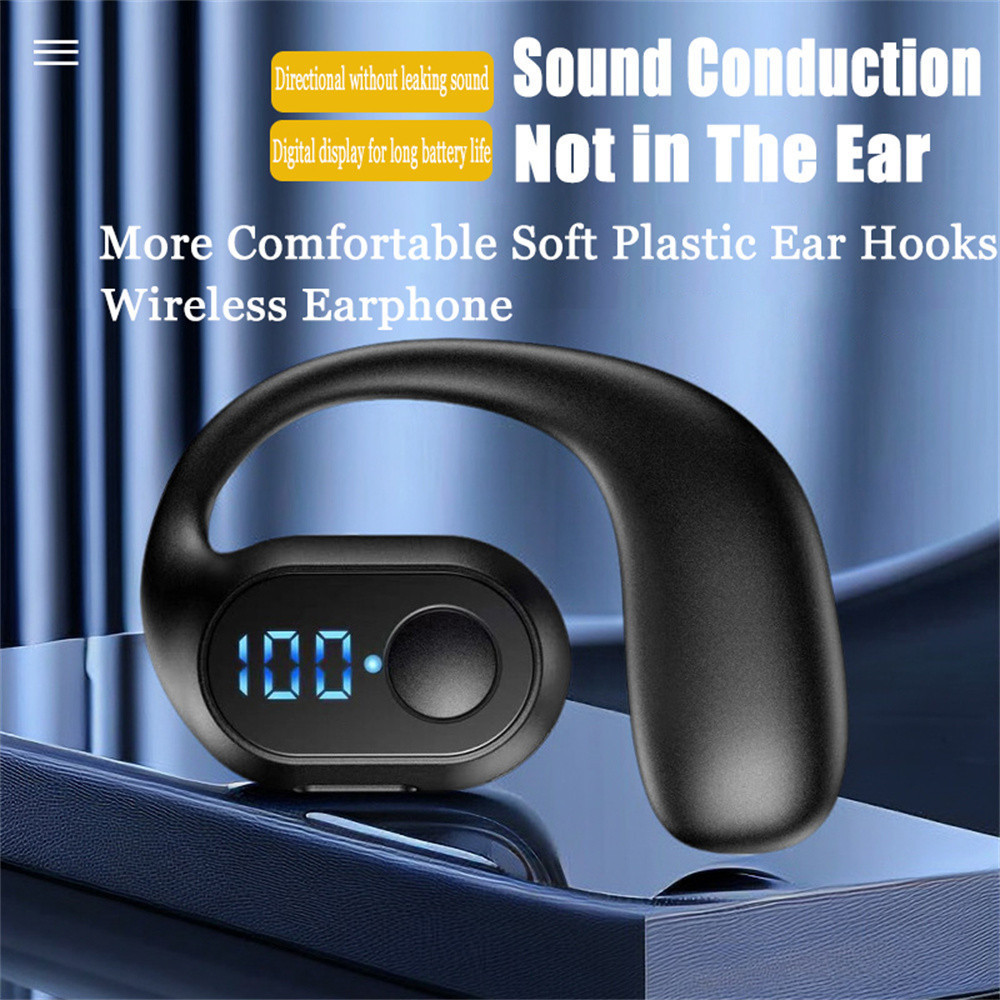Tai nghe Bluetooth 5.3 không dây Nút tai một tai Siêu dài Tuổi thọ pin Kinh doanh Tai nghe thể thao Tai nghe có micrô - 1