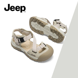 Xăng đan mũi kín mới nhất mùa hè dành cho nữ JEEP, Dép đi biển thông thường phù hợp, Dép thể thao lấy cảm hứng từ đế Chunky nâng cao