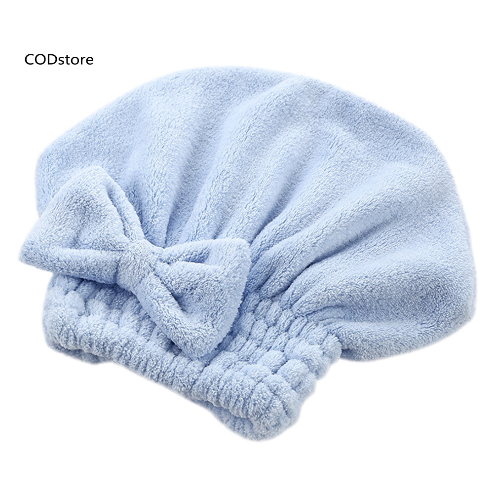 KDC Coral Velvet Nhanh Khô Mũ Tóc Siêu Thấm Hút Đầu Tắm Quấn Khăn Mũ Tắm