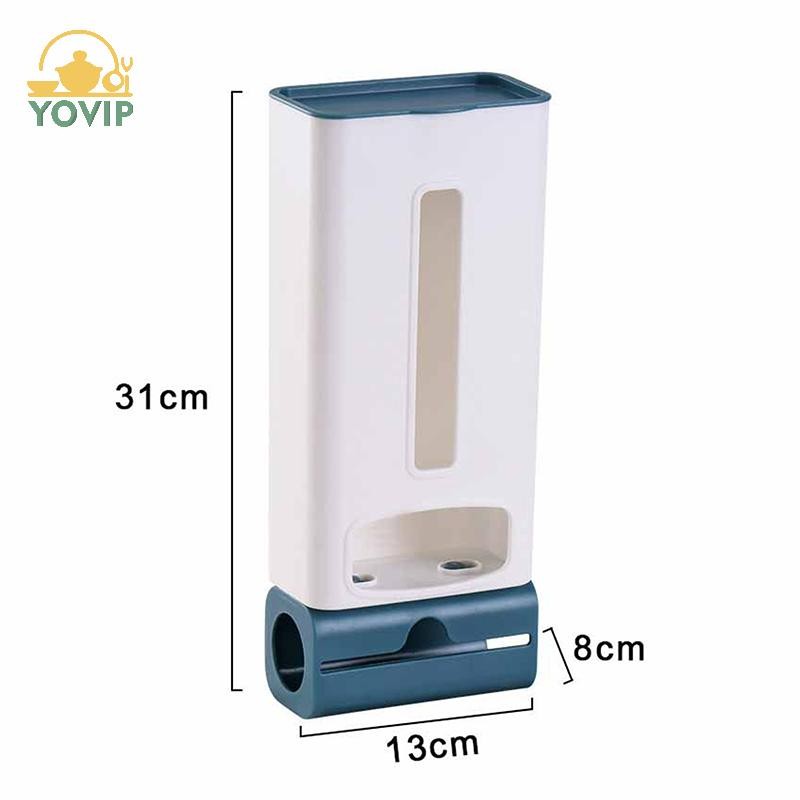 YOVIP Treo Tường Nhựa Túi Đựng Rác Túi Đựng Rác Hộp Bảo Quản Có Nắp Hộp Đựng Nhà Bếp Phòng Tắm Đồ Lặt Vặt Hộp Đựng VN