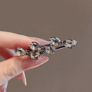 MAUROPOLI Kẹp tóc pha lê nữ phong cách mới, kẹp mỏ vịt đơn giản cho tóc gãy, kẹp tóc trán