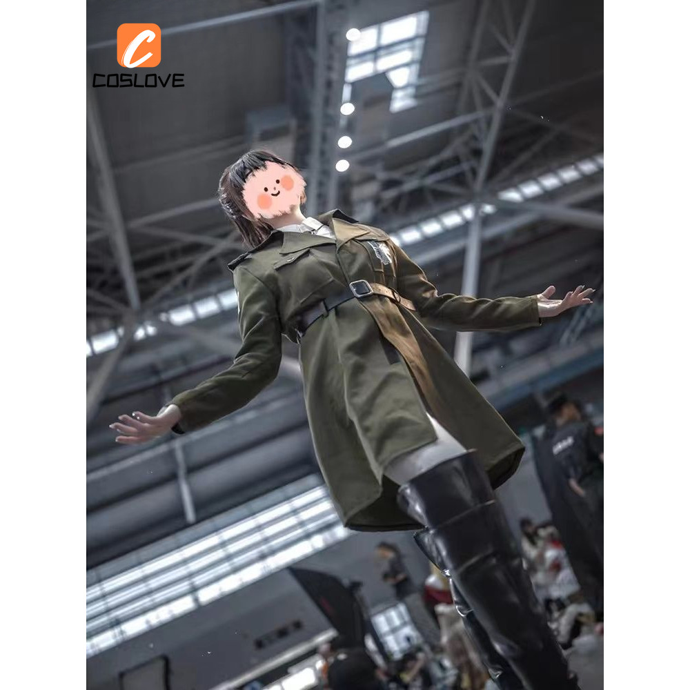 Trọn bộ trang phục cosplay Levi và Eren mùa 4 Attack on Titan - Đồng phục quân đội dài tay
