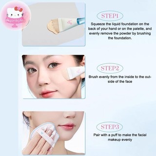 Bộ cọ siêu mỏng trang điểm Moonlights Cọ nền với miếng bọt biển không dấu vết Soft Puff Angled Cọ trang điểm Công cụ làm đẹp EN