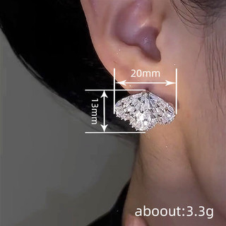 Châu Âu Mỹ ins Bông Tai Bướm Kim Cương Phong Cách Mới Nữ