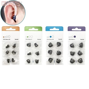 KQdsp 6 Chiếc Máy Trợ Thính Nút Tai Mái Vòm Silicon Trắng Mở Phù Hợp Đầu Tai Có Thể Thay Thế Phụ Kiện Máy Trợ Thính SML Suy Thoáng Thính Đẹp