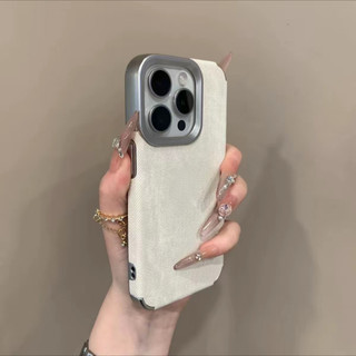 Ốp Điện Thoại Họa Tiết Denim Mạ Điện Sang Trọng Cho iPhone16 15 14 13 12 11 Pro Max Chống Sốc Bảo Vệ Camera Ốp Lưng Mềm Chống Rơi