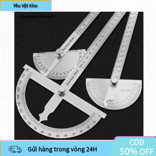 [COD] Thước Đo Góc Kim Loại 180 Độ – Dụng Cụ Cơ Khí, Chế Biến Gỗ, Đo Chính Xác, Thép Không Gỉ