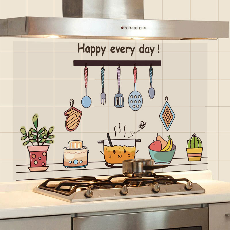 Nhà Bếp Chống Dầu Dán Tự Dính Chống Thấm Nước Chịu Nhiệt Độ Cao Giấy Dán Tường Tường Bếp Phạm Vi Hood Ngói Dán Tường Trang Trí