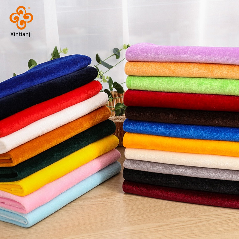 Khăn trải bàn trưng bày vải nhung vàng Vải tự làm Vải đen, Màn hình nền màu đỏ dày 1 mét TJ1158