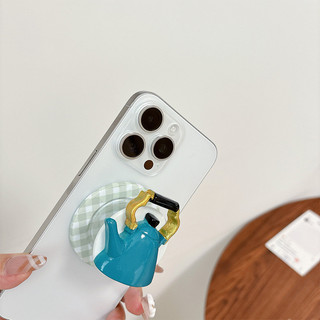 3d Dễ Thương Màu Hoạt Hình Tròn Từ Tính Giá Đỡ Điện Thoại Cho IPhone 16 15 14 13 12 Pro Max 14 Plus Có Thể Gập Lại Pop Ring Grip Co Giãn Để Bàn Đứng P5