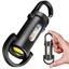 Đèn pin móc khóa DUSKGLOW, Đèn pin COB LED Mini có thể sạc lại USB, Di động có đèn đỏ & xanh Đèn lồng cắm trại siêu sáng Tìm kiếm đi bộ đường dài