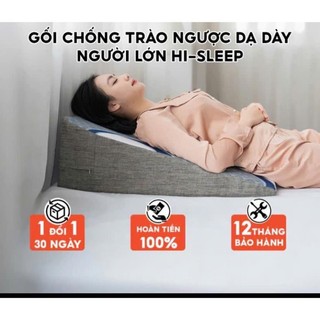 Gối Chống Trào Ngược Dạ Dày Cao Cấp Loại Lớn : 70x60x18CM Thoải Mái Khi Đi Ngủ