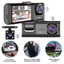 Đầu ghi hình ô tô FANIELLAPOWELL, Ghi âm HD 360° Xem Đầu ghi xe, Điều khiển ứng dụng Đầu ghi Video tầm nhìn ban đêm IR 3 kênh Ghi âm lái xe