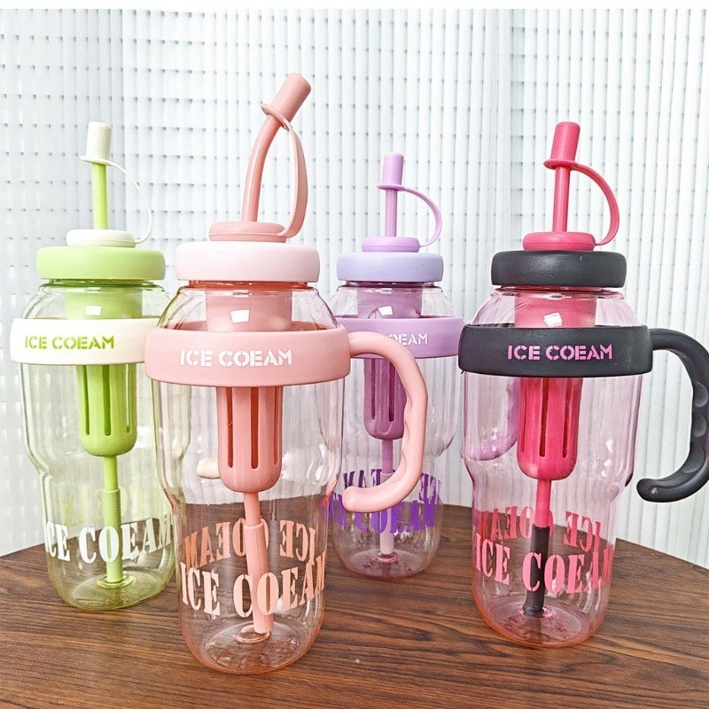 Bình uống nước dung tích cao 1300ML có ống hút - Cốc thiết kế lọc trà Làm việc hàng ngày Du lịch Sử dụng cốc