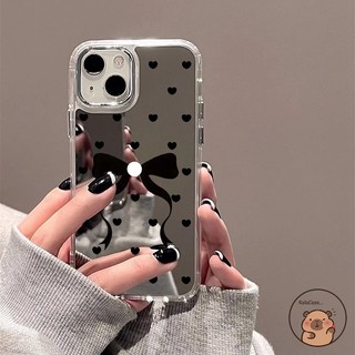 Dành Cho Tecno Camon 40 Premier 30 30S 20 19 17 Pro 12 POP 10 10C 9 8 7 5 LTE Pro 3 Pova 6 Neo Vỏ Điện Thoại Gương Nơ Nơ Thắt Nơ Tình Yêu Trái Tim Yêu Thương Vỏ Mềm Dễ Thương Ốp Lưng Bìa