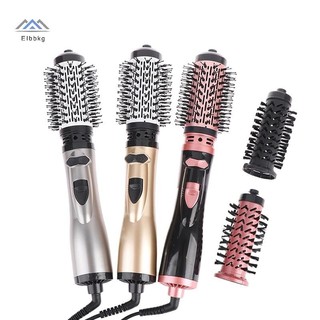 Bàn chải máy sấy tóc ELBBKG Bàn chải xoay không khí nóng 2 trong 1 Tạo kiểu thẳng Xoay tự động Ion Tròn Thổi Volumizer Máy sấy tóc Mới