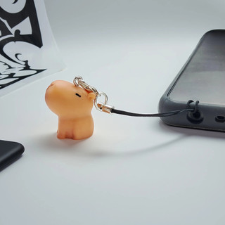 1 Phụ kiện trang trí quyến rũ điện thoại Capybara 3D sáng tạo Thích hợp cho chìa khóa, túi xách và phụ kiện ô tô, túi quyến rũ