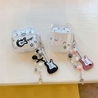 Đàn Guitar Mèo Cho AirPods 1 / 2 3 Pro Pro2 Pro3 Airpod4 Bộ Tai Nghe Bluetooth Không Dây Vỏ Bảo Vệ AirPods Pro i3 i4 pro3 Vỏ Bảo Vệ Tai Nghe