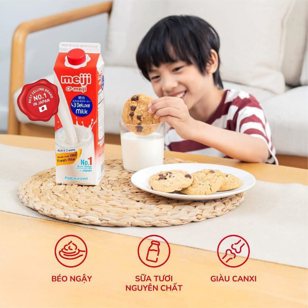 [HỎA TỐC] Thùng Sữa Tươi Thanh Trùng Cao Cấp MEIJI ĐỎ & XANH 946ml Sữa Cao Cấp Thơm Ngon Bổ Dưỡng