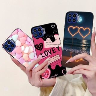 Dành Cho Motorola One 5G 2020 Vỏ Rồng Mát Trái Tim Tình Yêu Hoạt Hình Silicon Mềm TPU Màu Đen Cho Moto One 5G Vỏ Điện Thoại