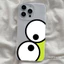 ibumpers Ốp Điện Thoại iPhone Sesame Street Oscar the Grouch Big Eyes Pattern Ốp Lưng Trong Suốt Nhám Mờ Chống Bẩn Cho IPhone 16 15 14 12 13 11 Pro Max IP 7 8 Plus X XS XR