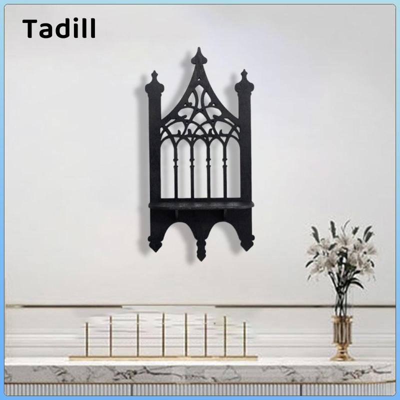 Giá treo tường bằng gỗ, Kệ giữ nến, Trang trí Gothic bằng gỗ cho phòng tắm, lớp học, sân nhà.