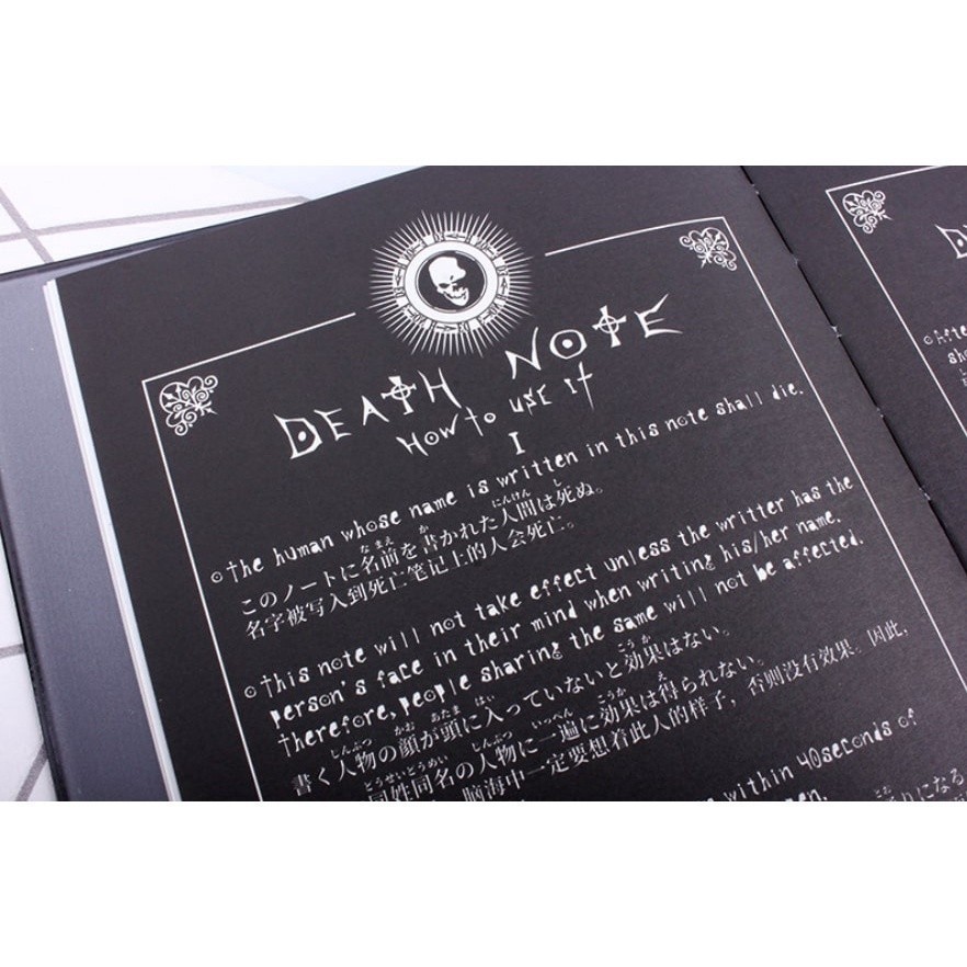 Sổ Death Note Death note [tặng kèm bút lông, kẹp sách] Sổ tay bìa da in họa tiết anime sổ note