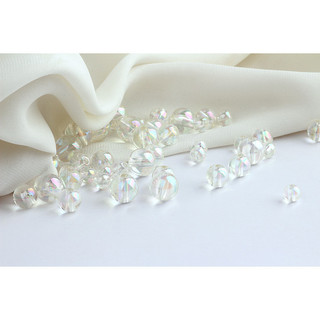 Phụ Kiện Trang Sức DIY Handmade Hạt Acrylic Tròn Hình Nàng Tiên Cá - Bông Tai Cute