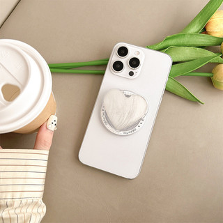 Sợi Lông Vũ Gương Tròn Giá Đỡ Điện Thoại Từ Tính Cho Magsafe Case Và IPhone 15 14 13 12 Pro Max 14 Plus Có Thể Gập Lại Pop Ring Grip Co Giãn Để Bàn Màu