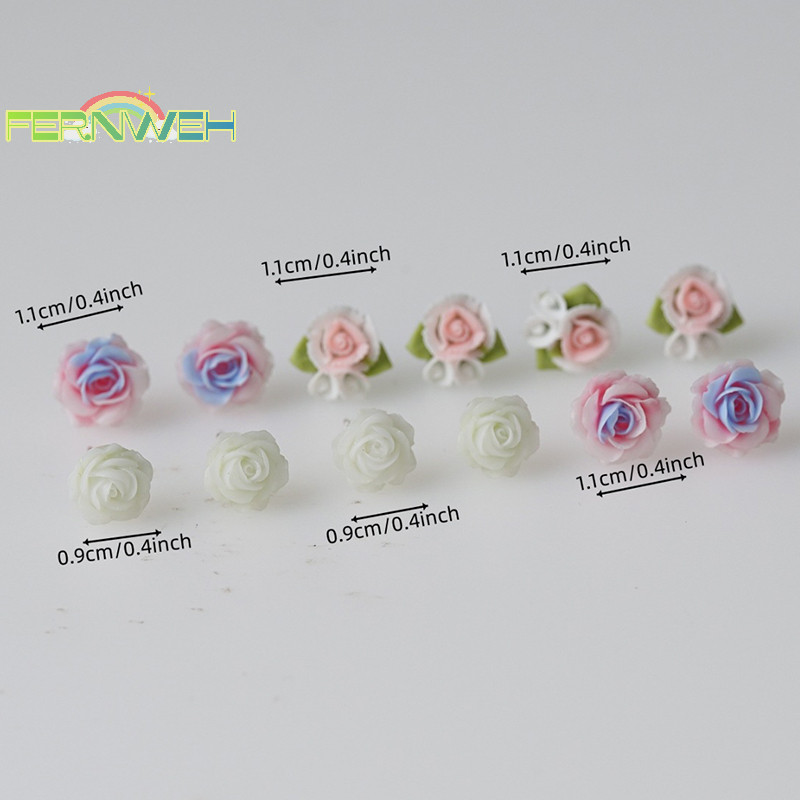 [Fernweh] Bộ 6 Đôi Bông Tai Hoa Nhiều Màu Sắc Dễ Thương Đơn Giản Dành Cho Nữ Bé Gái Bông Tai Đính Hoa Ngọt Ngào Sáng Tạo Tiệc Trang Sức Hợp Thời Trang Quà Tặng [MỚI]