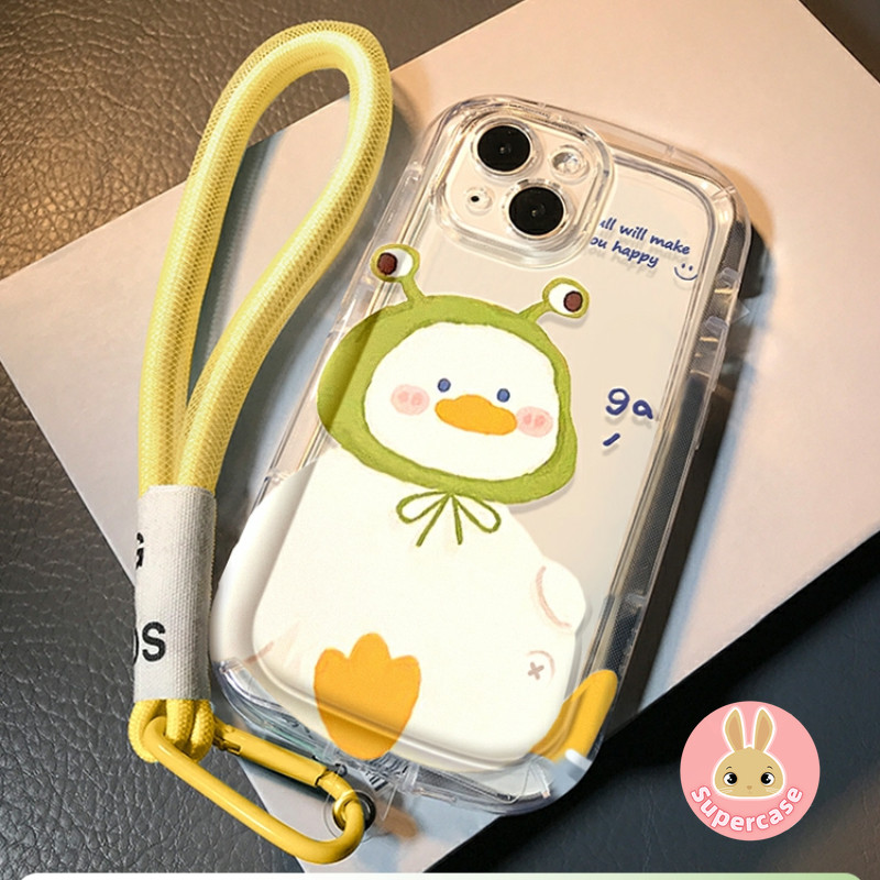 Ốp Điện Thoại Vịt Ếch Dễ Thương Cho IQOO 13 NEO 10R 10 Pro Plus 9 SE Z10X Z10 Z9 Z7 Pro Z6 Pro Vỏ Điện Thoại Vịt Trắng Hoạt Hình Vỏ Mềm Chống Rơi