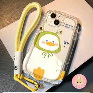 Ốp Điện Thoại Vịt Ếch Dễ Thương Cho IQOO 13 NEO 10R 10 Pro Plus 9 SE Z10X Z10 Z9 Z7 Pro Z6 Pro Vỏ Điện Thoại Vịt Trắng Hoạt Hình Vỏ Mềm Chống Rơi