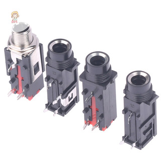 Twe 2 CÁI 6.35mm Giắc cắm âm thanh nổi 3Pin Ổ cắm âm thanh nổi Micro Dây hàn VN