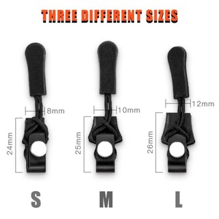 Bộ sửa chữa dây kéo DWELLCO, thay thế khóa hỏng đầu dây có thể tháo rời, kim loại 3 kích thước, dụng cụ may tức thì